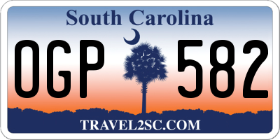 SC license plate OGP582