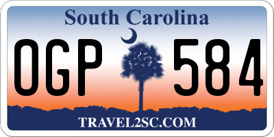 SC license plate OGP584