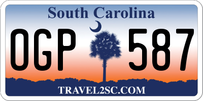 SC license plate OGP587