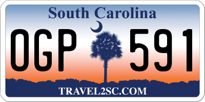 SC license plate OGP591