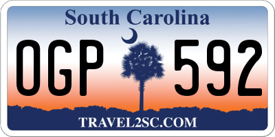 SC license plate OGP592