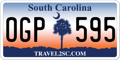 SC license plate OGP595