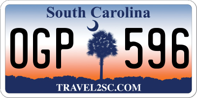 SC license plate OGP596