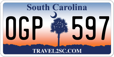 SC license plate OGP597