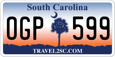 SC license plate OGP599