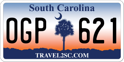 SC license plate OGP621