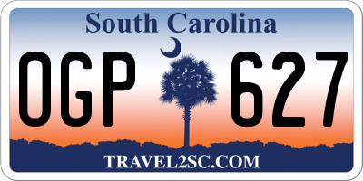 SC license plate OGP627