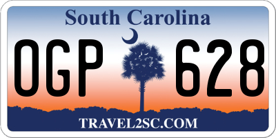 SC license plate OGP628