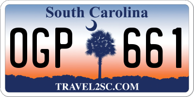 SC license plate OGP661