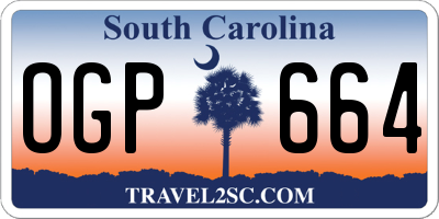 SC license plate OGP664