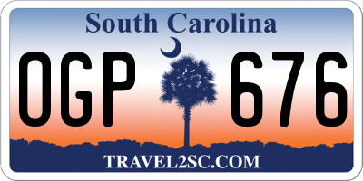 SC license plate OGP676
