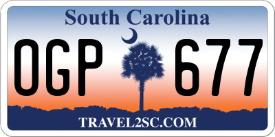 SC license plate OGP677