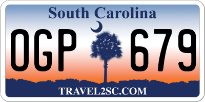 SC license plate OGP679