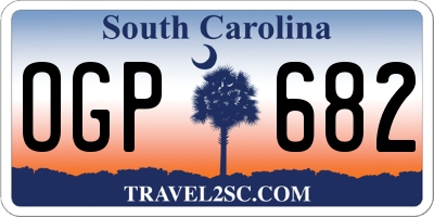 SC license plate OGP682