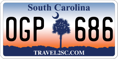 SC license plate OGP686