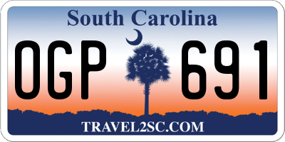 SC license plate OGP691