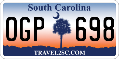 SC license plate OGP698