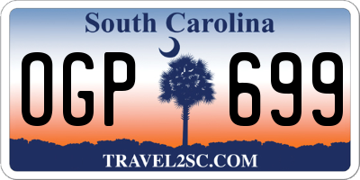 SC license plate OGP699