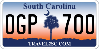 SC license plate OGP700