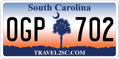 SC license plate OGP702