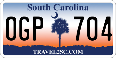 SC license plate OGP704