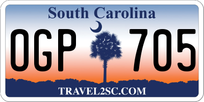 SC license plate OGP705