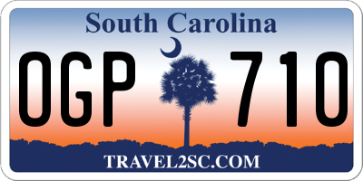 SC license plate OGP710