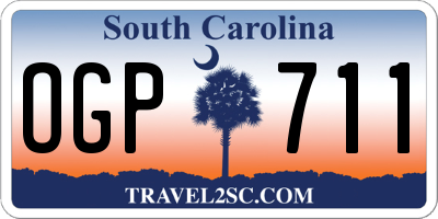 SC license plate OGP711