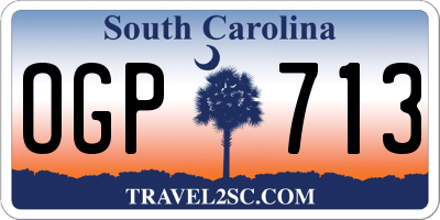 SC license plate OGP713