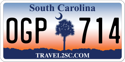 SC license plate OGP714
