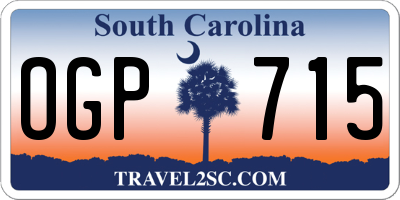 SC license plate OGP715