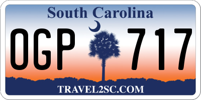 SC license plate OGP717