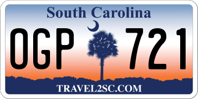 SC license plate OGP721