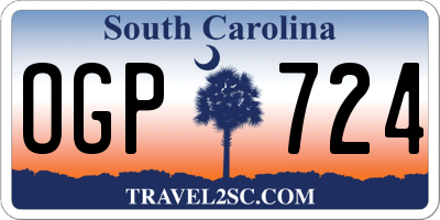 SC license plate OGP724
