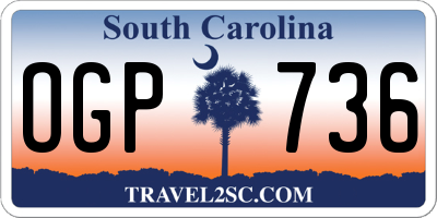 SC license plate OGP736