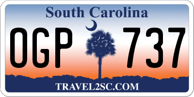 SC license plate OGP737