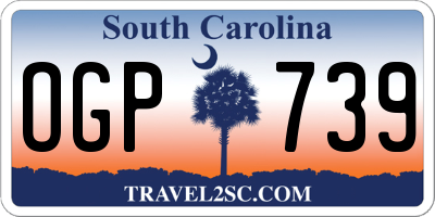 SC license plate OGP739