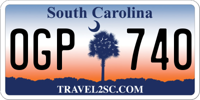 SC license plate OGP740