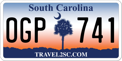 SC license plate OGP741