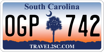 SC license plate OGP742