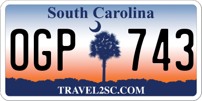 SC license plate OGP743