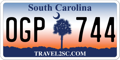 SC license plate OGP744