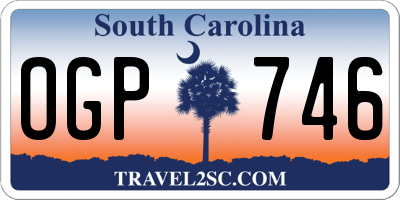 SC license plate OGP746