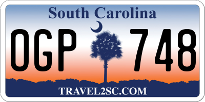 SC license plate OGP748