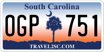 SC license plate OGP751