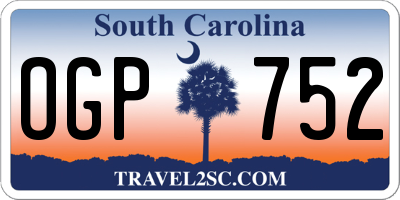 SC license plate OGP752