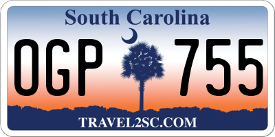SC license plate OGP755