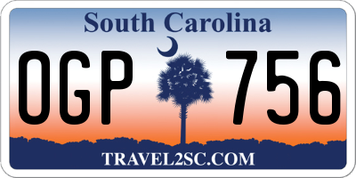 SC license plate OGP756