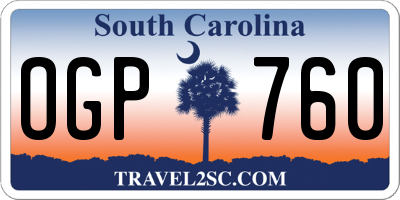 SC license plate OGP760