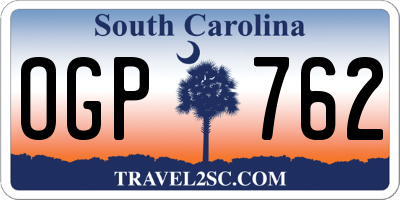 SC license plate OGP762